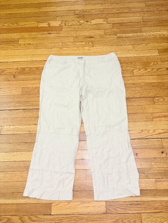 J. Jill Pants - J Jill Womens Wide Leg Pants Size 18p 18 Petite Beige High Rise Relaxed Coastal